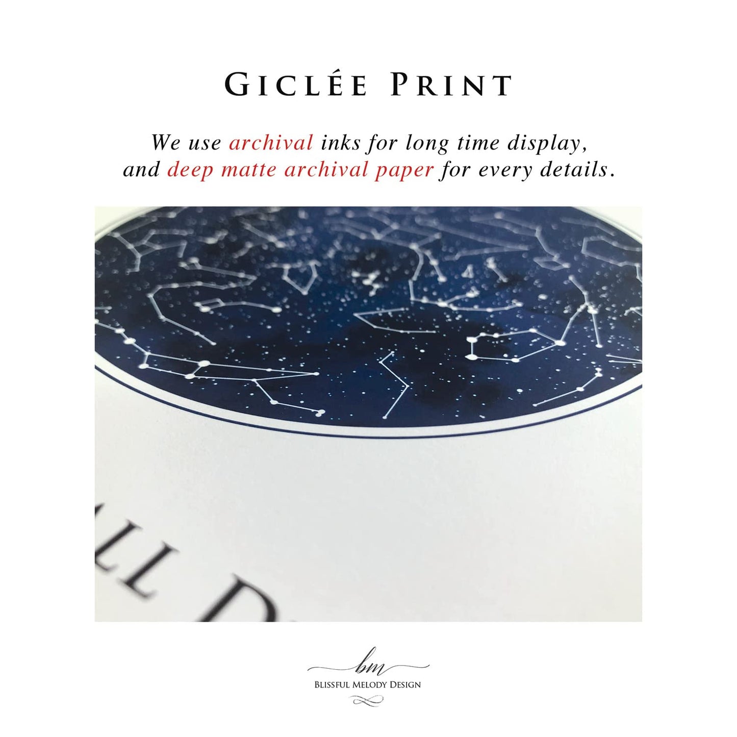 Custom 3 Sky Maps Print, Navy Watercolor Constellation Star Map